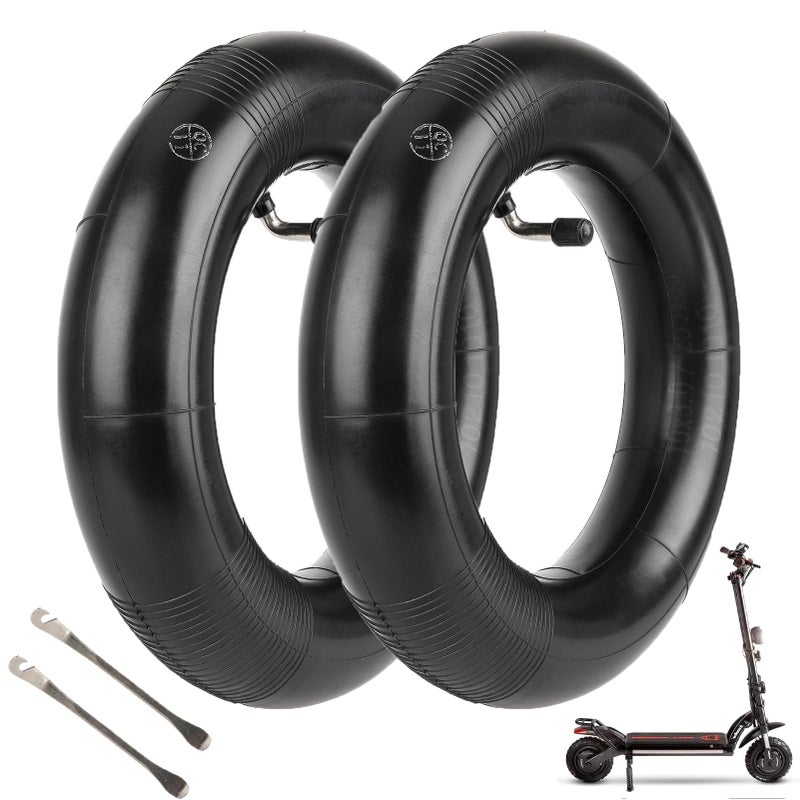 MIMIRACLE 10x3 Replacement Inner Tubes with 90-Degree Valve Stem for Scooters - Compatible with 255x80, 90/65-6.5, 80/65-6.5 Tires - 2 Pack - Image 1